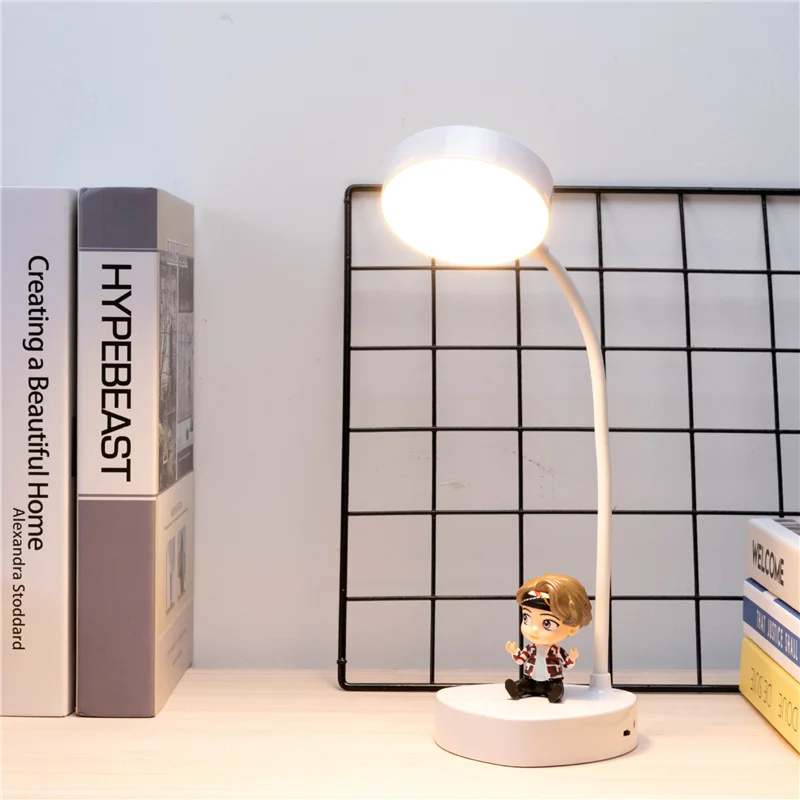 

New Bangtan Boys Cartoon TinyTAN Action Figures USB Night Light Charging LED Small Desk Lamp In Bedroom Folding Table Lamp