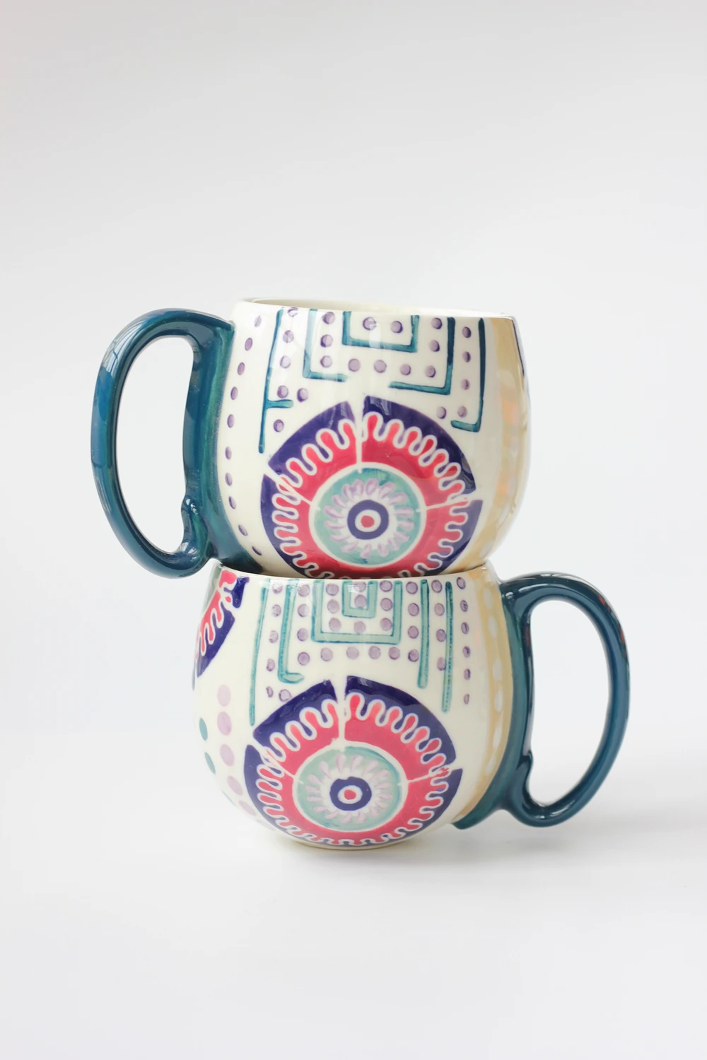 

Nordic Coffee Travel Mug Vintage Ceramic Personalized Unique Printing Large Colorful Cup Tazas De Cafe Wedding Gifts EC50BZ