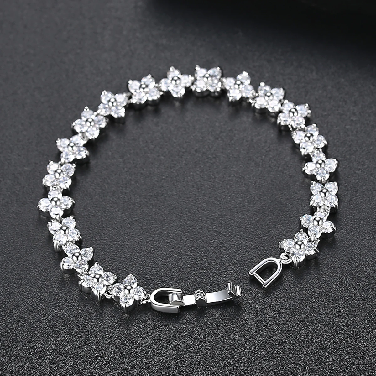 Модный браслет LUOTEEMI с кубическим цирконием класса ААА ювелирные изделия
