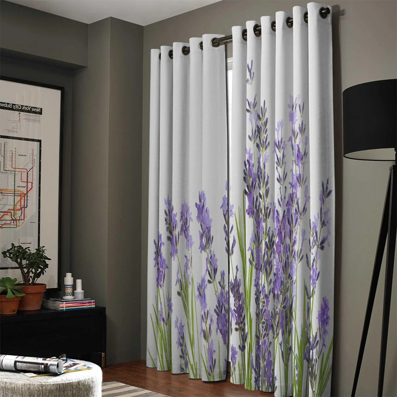 Занавески с цветочным принтом лаванды шторы белым для гостиной спальни детской