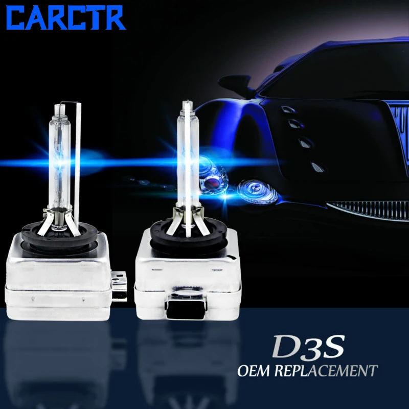 1 пара ксеноновых ламп CARCTR для автомобильных фар D3S 4300K 5000K 6000K 8000K 10000K 12000K 15000K 35 Вт 12