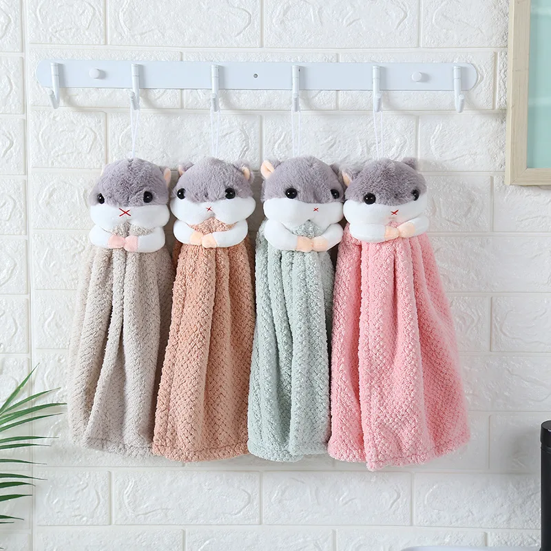 

Baby Nursery Hand Towel Baby Bath Toddler Toddler Soft Plush Cartoon Animal Wipe Hanging Bath Towel Child Baby Towel Cute