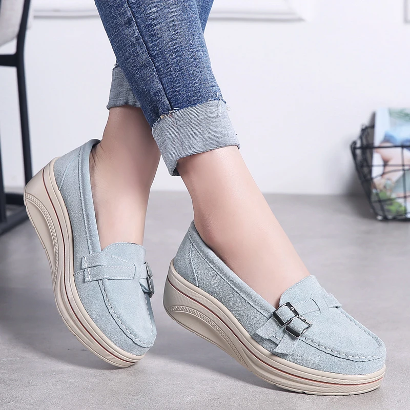 Женские лоферы для фитнеса прогулочная обувь из натуральной кожи слипоны на