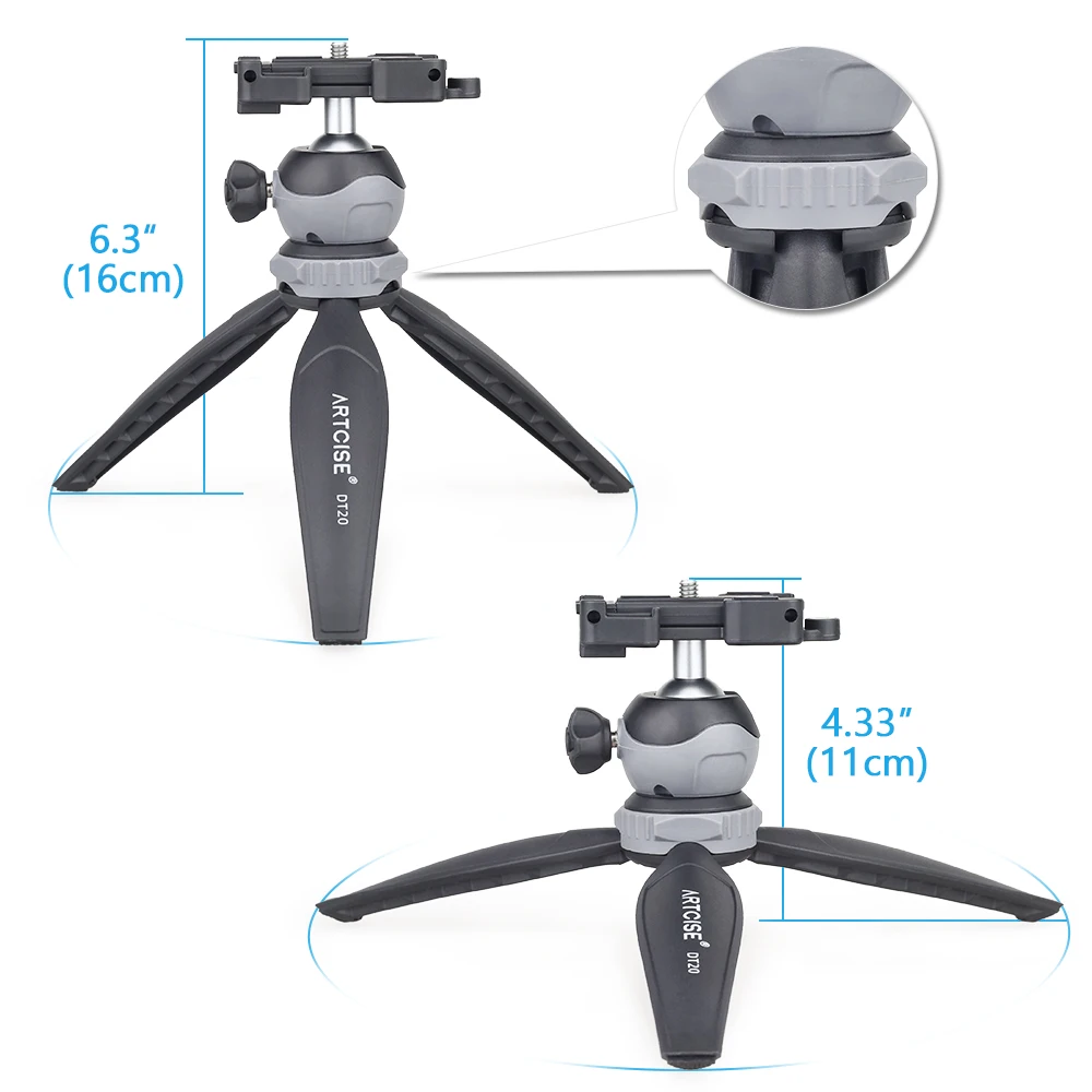 Настольный Штатив ARTCISE DT20 для телефона 2 в 1 мини штатив смартфонов и DSLR камер Gopro