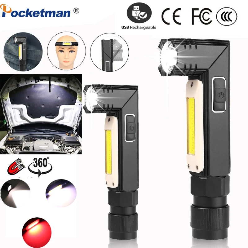 Магнитный светодиодный фонарь 7000 лм Ультра Яркий вращающийся зажим 90 градусов