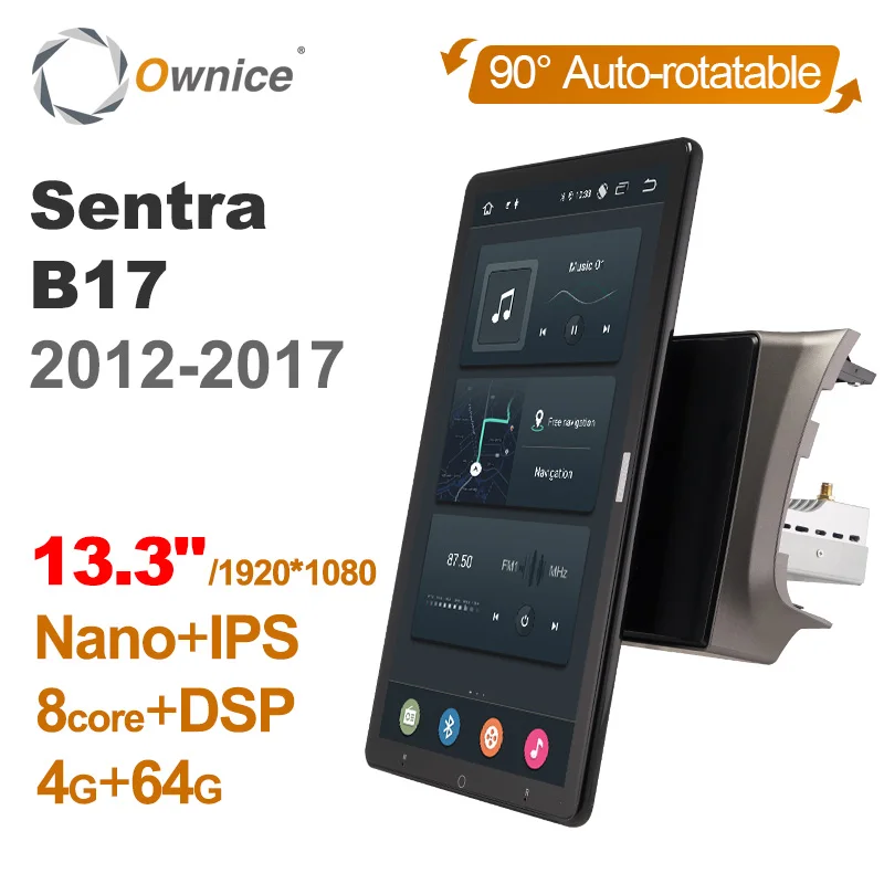 

Android 10.0 Ownice Car Radio 1din for Nissan Sentra B17 2012 2016 2017 Car Auto Audio Video System Unit 13.3 Inch 1920*1080