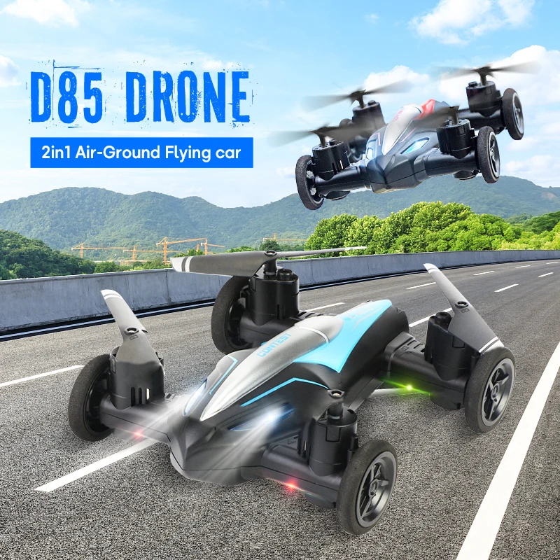 Mini Dron 2 en 1 con control remoto para ni&ntilde;os, veh&iacute;culo 2 en 1 con control remoto de 2,4G, cuadric&oacute;ptero con modo Dual, avi&oacute;n, Juguetes-1
