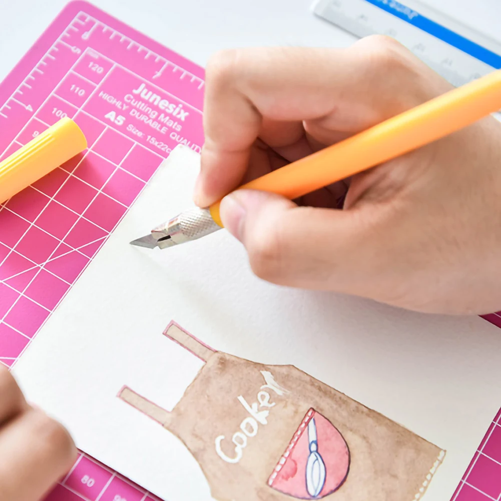 Цветная ручка набор ковриков для резки Алюминиевая линейка вращающийся коврик