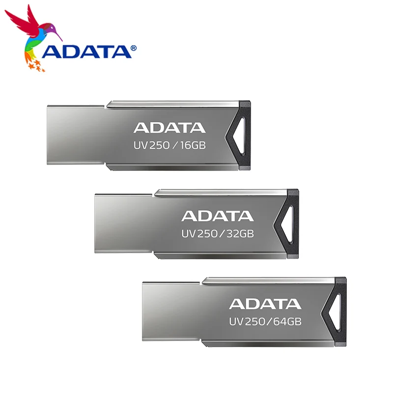 

Оригинальный ADATA USB флэш-накопитель UV250 16 Гб оперативной памяти, 32 Гб встроенной памяти, 64 ГБ флеш-диск USB 2,0 диск для хранения металлический По...