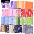 56pcsset 25x25cm Mix Pattern Square Fabric Cotton Patchwork Fabric Printed Cloth Sewing Quilting Fabrics For DIY Kids Toy Doll