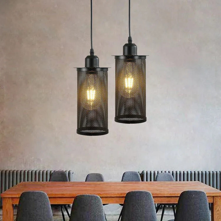 Подвесной светильник в стиле индастриал металлический сетчатый Ретро лофт для