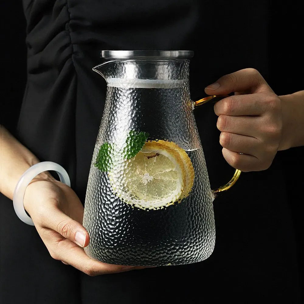 2L прозрачный стеклянный кувшин для горячей/холодной воды, контейнер, чайник для дома и офиса, для путешествий, спорта, фитнеса, портативная бутылка, чайник