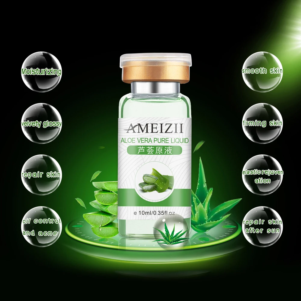 Алоэ Вера жидкая Гиалуроновая кислота сущность увлажнение с осветляющим