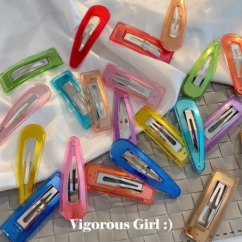 

Прозрачная Заколка-желе BB, заколка для челки, милая дикая мягкая заколка для волос карамельных цветов для девушек, Шпилька для волос, аксесс...