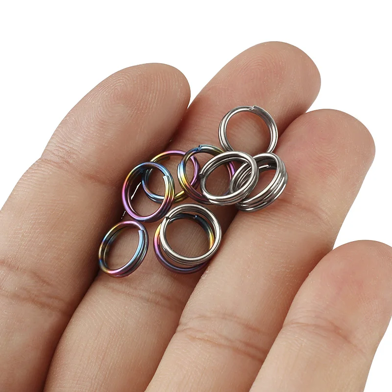 

10mm Titanium Alloy Key Ring 10pcs/lot Outdoor Small Tool Key Ring Accessories