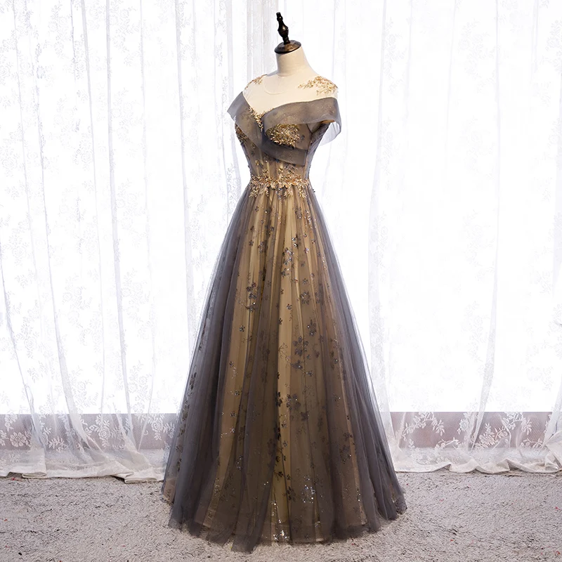 

Champagne Formal Dresses 2021 Wedding Party Gowns Long Evening Dresses