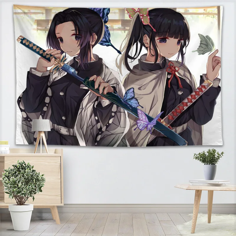 Настенный гобелен в стиле аниме Kimetsu No Yaiba подвесные гобелены тканевый фон для