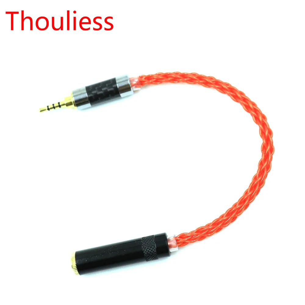 

Thouliess UPOCC Single Crystal Silver 2.5mm TRRS Balanced Male to 3.5mm Stereo 3pole Female Earphone Audio Adapter Cable