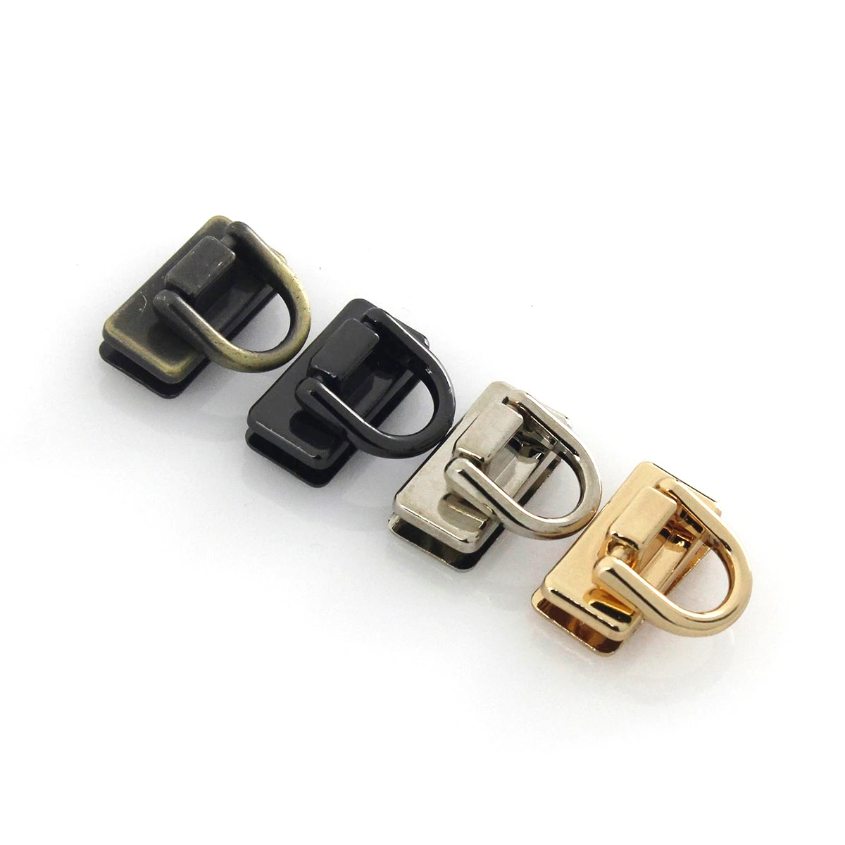 2pcs Fashion Metal Bag Side Edge Hang Buckle Clip With D Rings for DIY Leather Craft Strap Belt Handle Shoulder Accessories - купить по