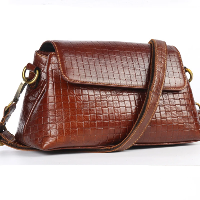 Женская сумка через плечо из натуральной кожи модная мессенджер для