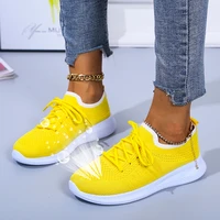 2021 women summer mesh sneaker woman casual breathable footwear female platform lace up flat ladies big size sport shoe