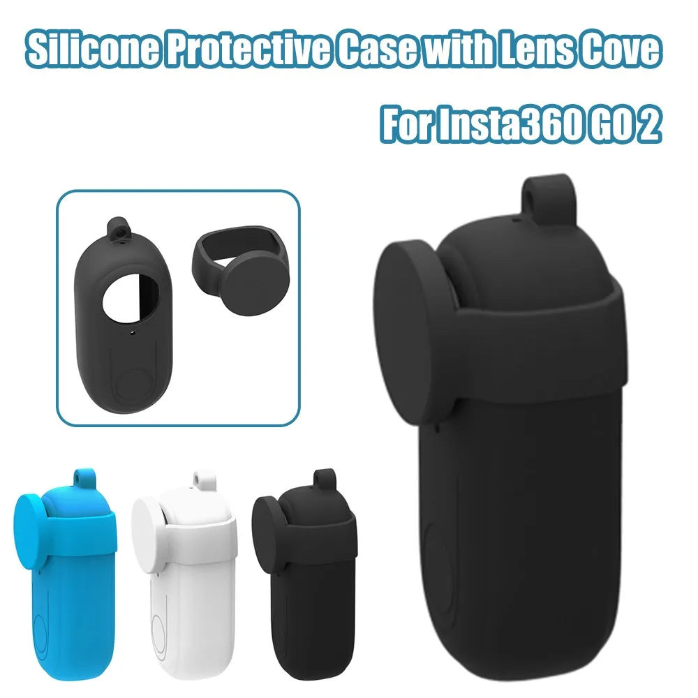 

PULUZ Silicone Protective Case & amp Lens Cover For Insta360 GO 2 Shockproof Cover Anti-Scratch Shell Action Camera Accessories