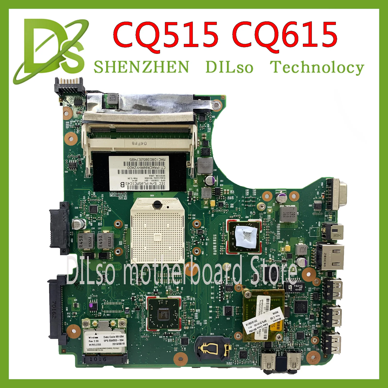 KEFU 538391-001 материнская плата для HP compaq 515 615 CQ515 CQ615 ноутбука MB 100% оригинал |
