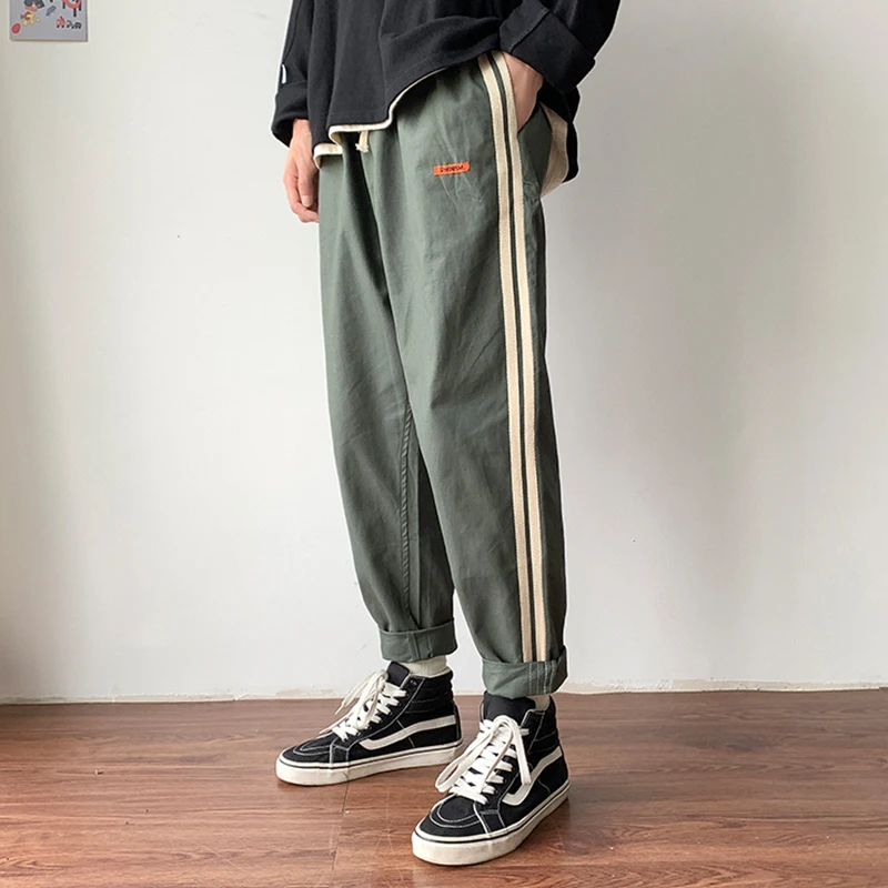 Мужские брюки VOMINT повседневные эластичные хлопковые штаны в стиле преппи для