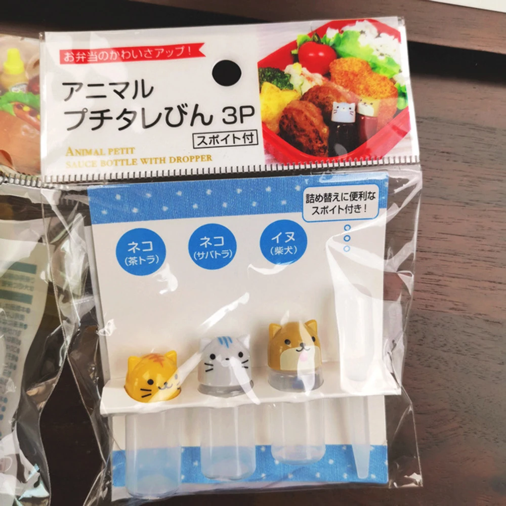 3 шт./компл. мини бутылка для соуса приправ маленькие контейнеры милая фотография