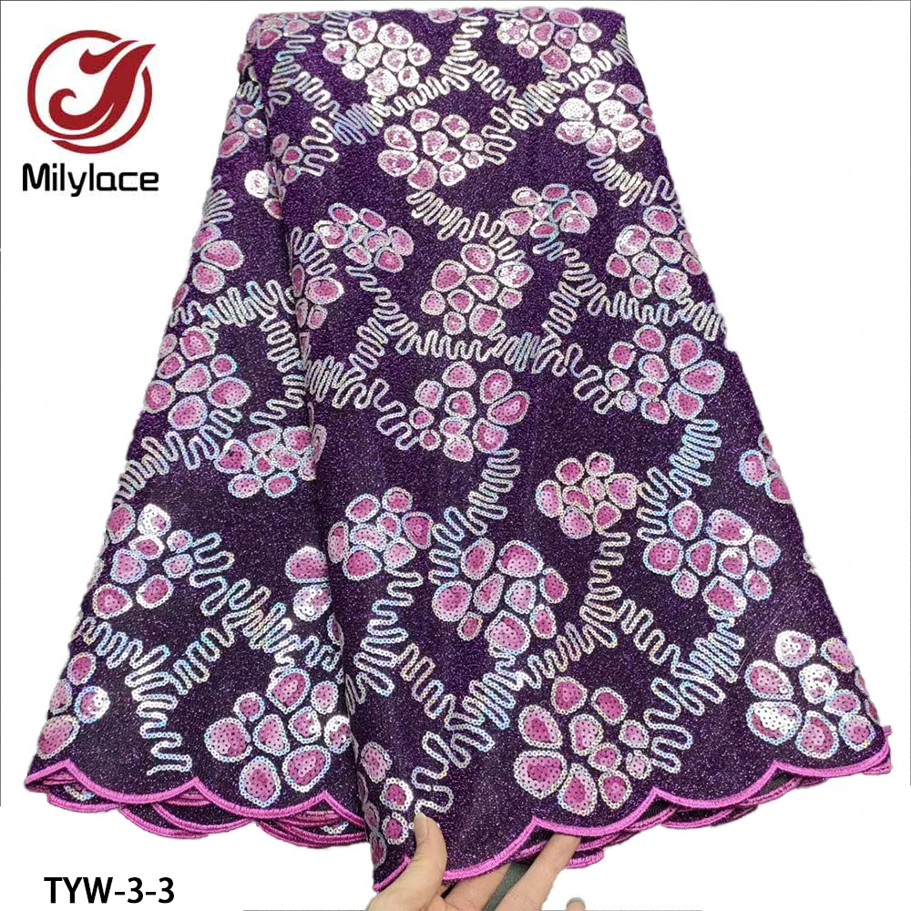 Новый дизайн Африканское двойное Сетчатое кружево с большим количеством блесток
