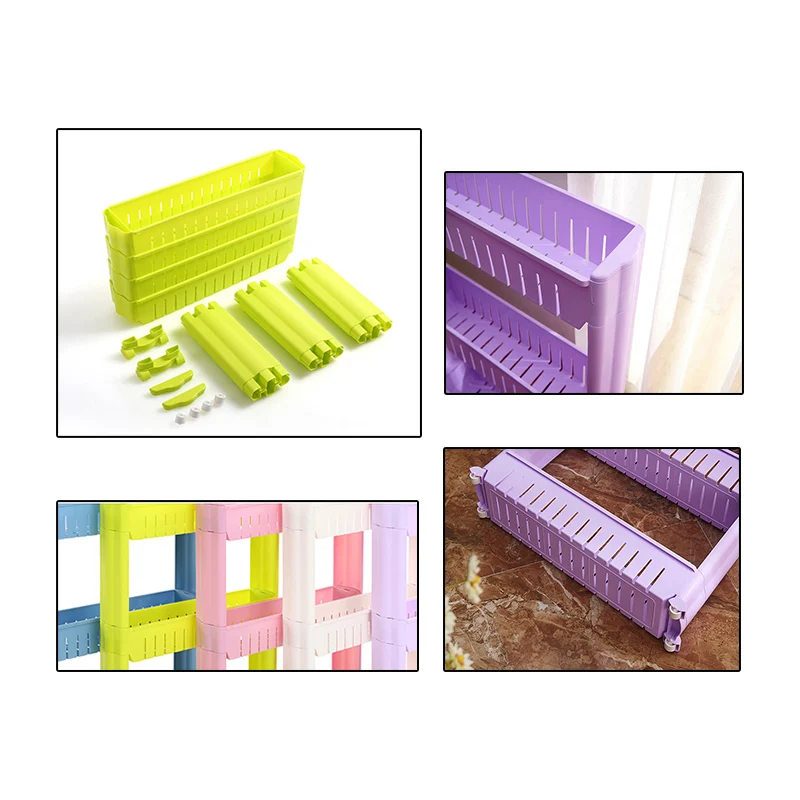 2/3/4 уровневый зазор кухонный стеллаж для хранения передвижной органайзер ванной