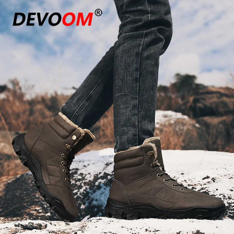 Мужские зимние водонепроницаемые походные ботинки тактические рандомные