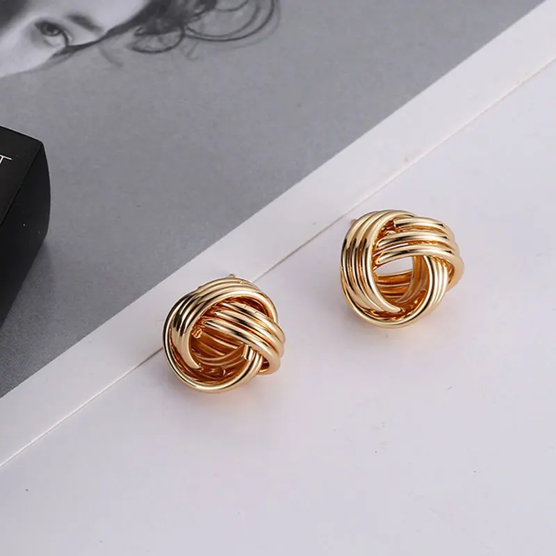 

BOAKO Metallic Earrings For Women Fashion Jewelry 2020 Earrings Dangle Pendientes Piercing Oreille Kolczyki #Yj23