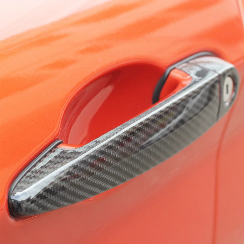 

4/8/12pcs Car Exterior Door Handle Cover Sticker Moulding Trim for BMW 1 2 3 4 Series X3 X4 X5 X6 Frame Stylin Real Carbon Fiber