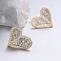 personalized heart earring for women cubic zirconia accessories korean fashion luxury quality jewelry 2021 trend christmas gift