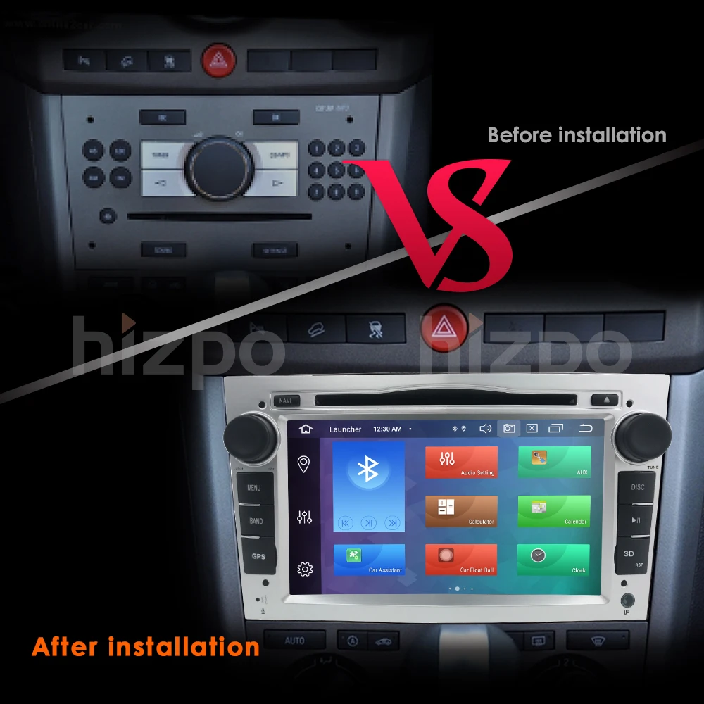 Hizpo 4 Гб + 64 Восьмиядерный Android 9 0 2 DIN Автомобильный dvd-плеер для Opel Astra H Vectra Corsa Zafira B C
