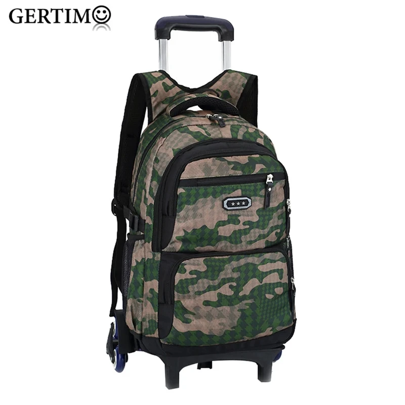 Children Trolley School Backpack 2/6 Wheels Fashion Wheeled School Bag for Girls Boys Detachable Kids Large Schoolbags Mochilas