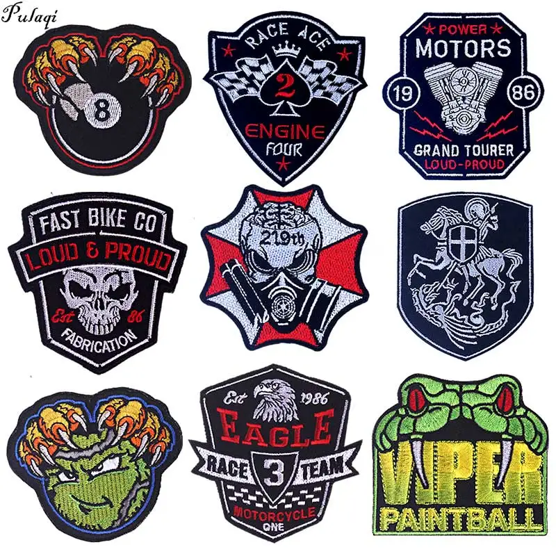 Рыцарская нашивка Череп Панк вышитые нашивки для одежды Мотоцикл Байкер