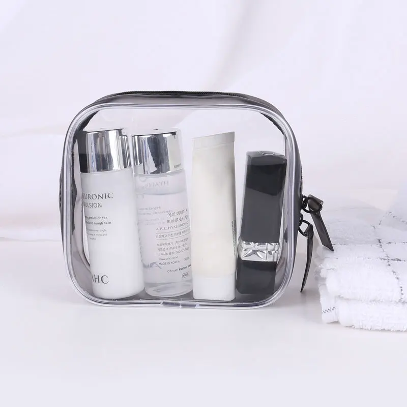 320 шт. в партии прозрачные маленькие мини мешочки из черного ПВХ на молнии