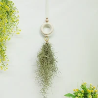 bohemian macrame hanging plant hanger nordic decoration tillandsia rattan air plant holder grass succentlent plants
