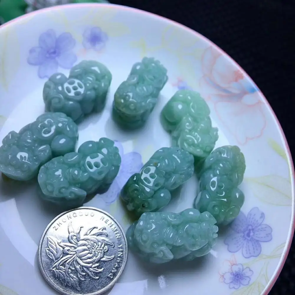 Подвеска из натурального зеленого нефрита Pi Xiu подарок для женщин и мужчин 23x15 мм