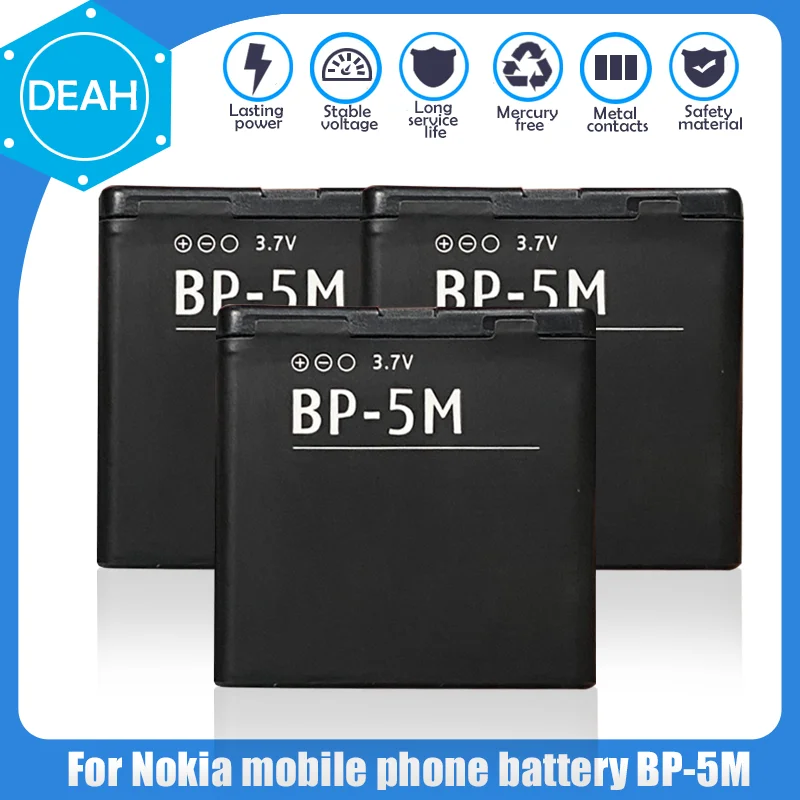 BP-5M BP5M BP 5M 3 7 V 900mAh батарея для телефона Nokia 5700 5610 5611 5710 5611XM 5700XM 6110 6110N 6200C 6220C 6500S 7390 7379 |
