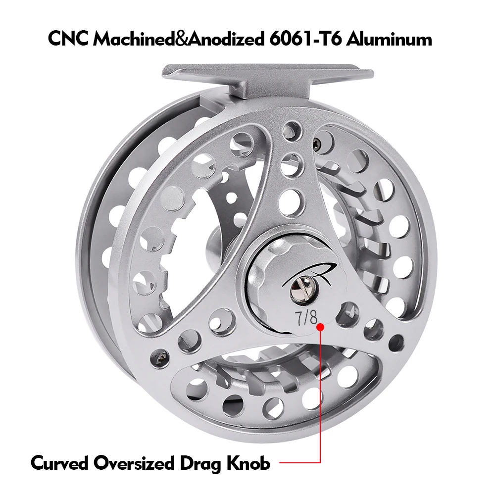 Fly рыболовное колесо 3/4 5/6 7/8 WT Рыболовная катушка алюминиевая CNC машина Cut большая