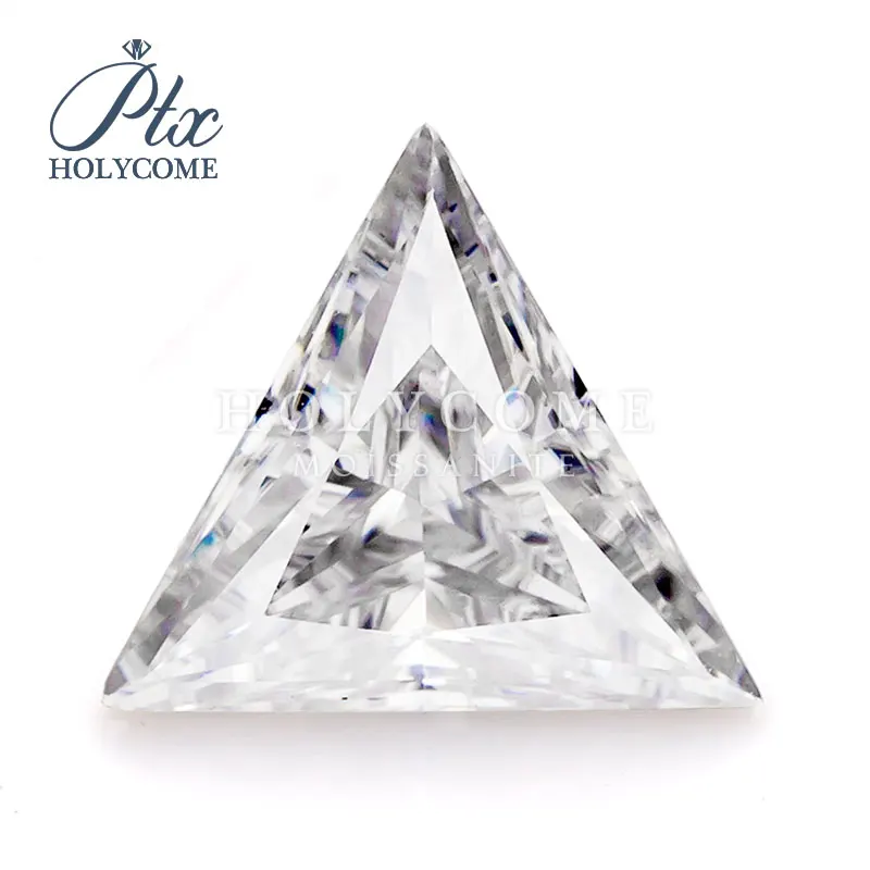

6x6mm D VVS1 White Triangle cutloose gemstone moissanite accept customization 2020news free carving