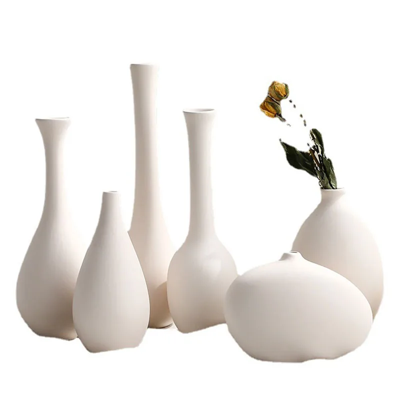 

Flower Vase Europe Style Ceramic Plant Pots Artistry Simple Plant Pots Decorative Tabletop Vase Decoration Modern Free Shipping