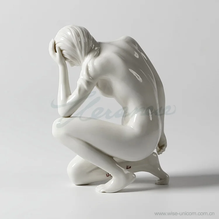 

articles ceramic glaze art light naked woman kneeling position left first birthday present home decoration hot style