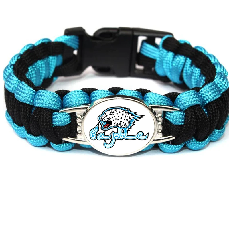 Подвеска браслет CSKA с логотипом KHL команды Москвы из Паракорда на открытом