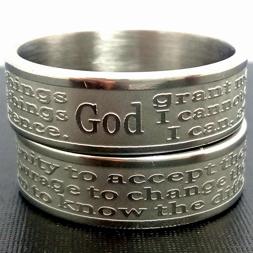 Новинка 20 шт./лот молитвенные кольца из нержавеющей стали оптовая продажа модные