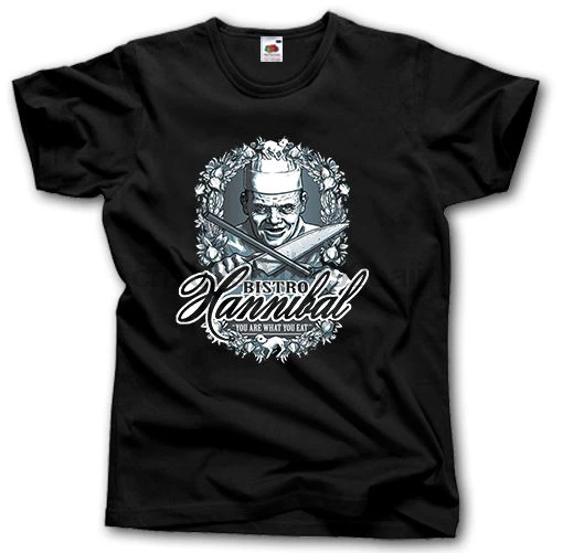 Футболка с надписью Hannibal Lecter Bistro S-XXXL футболка в стиле хип-хоп | Мужская одежда
