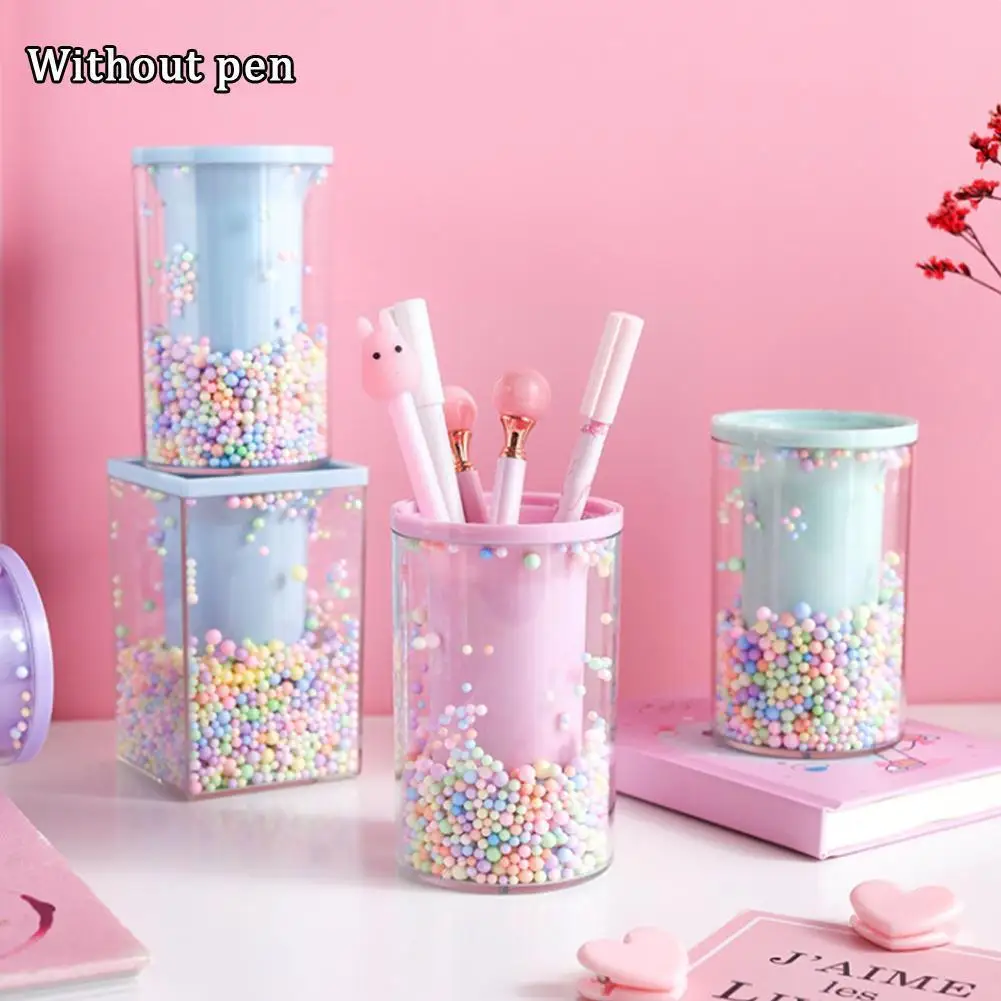 

Pen Holder Office Desktop Storage Rack Square Supplies Pen Stationery Pencil Storage School Office Student Box Hol N6j6